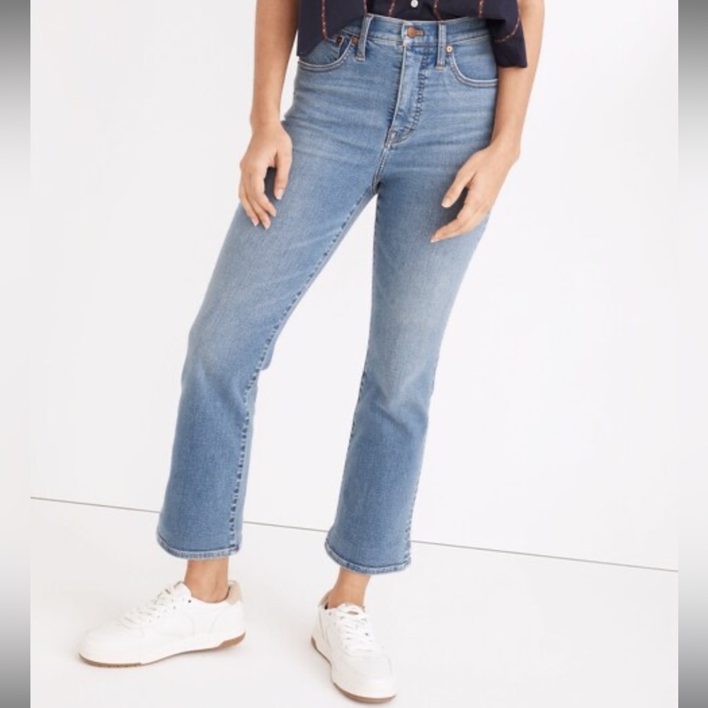 Madewell Women’s Cali Demi-Boot Jeans in Dorrance Wash TENCEL Denim Size 30
